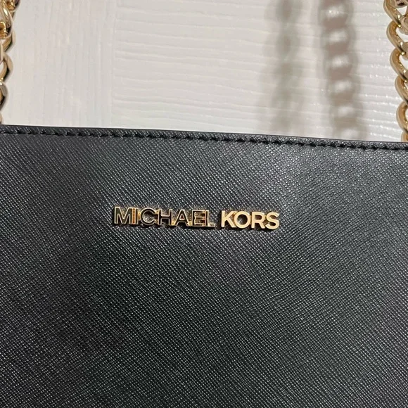 Michael Kors Black Susannah Saffiano Leather Large Tote Bag - Picture 4 of 10